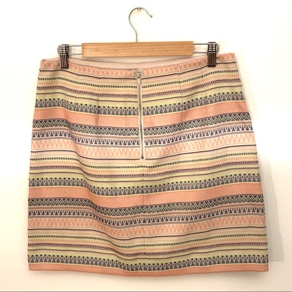 LOFT Petite Pastel Stripe Jacquard Skirt - Picture 4 of 6